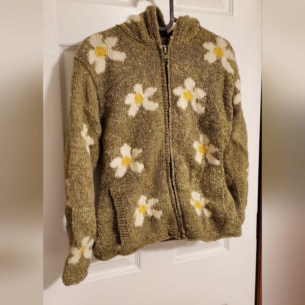 Laundromat Kids Green Wool Sweater Size XL